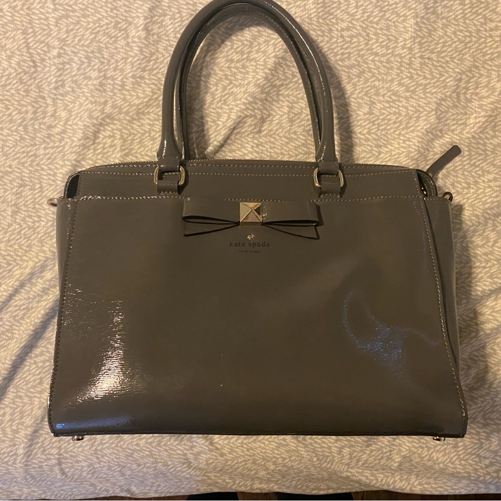 Kate Spade Grey Patent Leather Bag